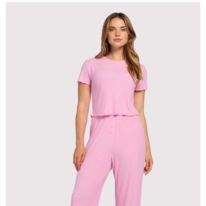 nuuds mini rib Bubble Gum pink Women's Pajama Set XL